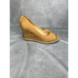 Cole Haan Nubuck leather open toe wedge Jocelyn Sz 8.5